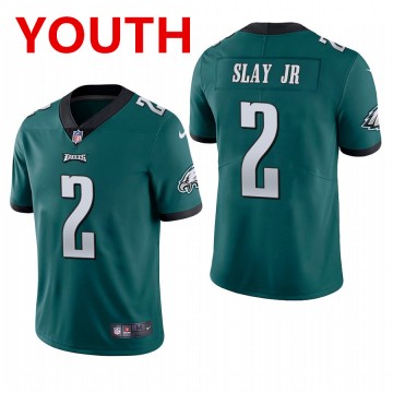 darius slay jr. Eagles Jersey Limited Vapor #2 Midnight Green Youth's