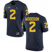 Youth Charles Woodson Michigan Wolverines #2 Game Navy College Football Jersey 102