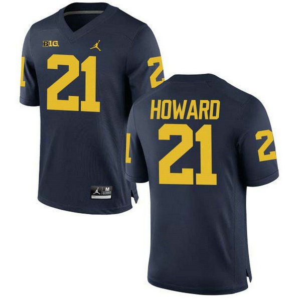 Youth Desmond Howard Michigan Wolverines #21 Game Navy College Football Jersey 102