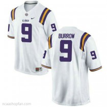 Youth Joe Burrow Lsu Tigers #9 Limited White College Football Ncaa Jersey 102