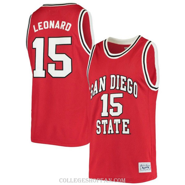 Youth Kawhi Leonard San Diego State Aztecs #15 Authentic Red College Basketball Jersey