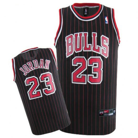 Youth Michael Jordan Chicago Bulls Nike Swingman Black Red Strip Jersey