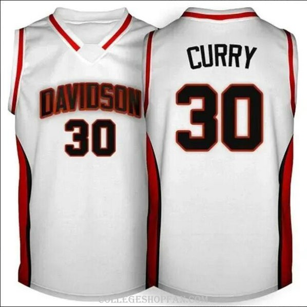 Youth Stephen Curry Davidson Wildcats #30 Limited White College Basketball Jersey